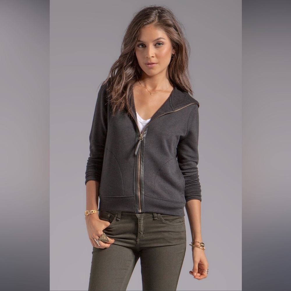 Cashmere French Terry Zip Hoodie in Black
Enza Costa S